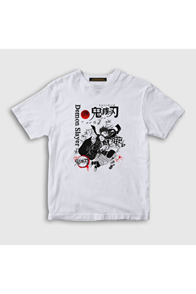 Presmono Unisex Kids White Tanjiro Nezuko V2 Anime Demon Slayer Kimetsu No Ya...