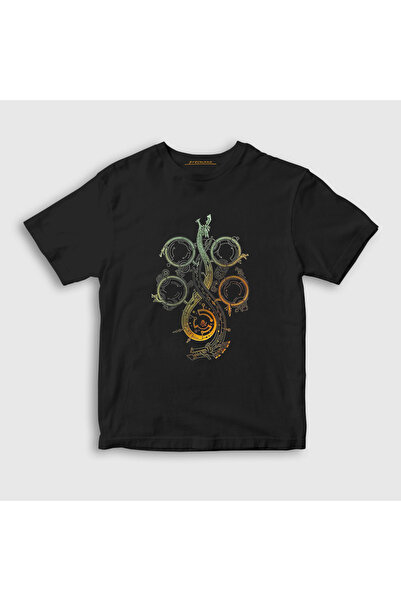 Presmono Unisex Kids Black Symbol Monster Hunter Wilds T-Shirt 609999Tt