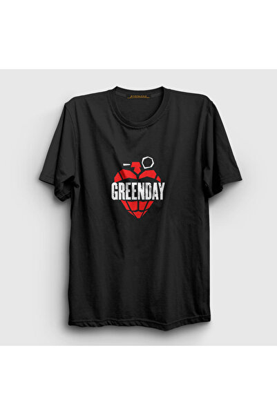 Presmono Unisex Black Grenade Green Day T-shirt 55618tt