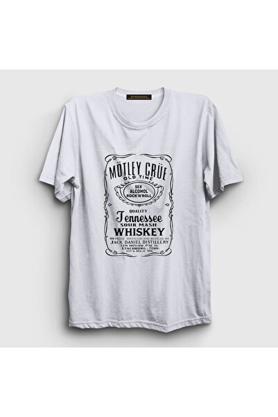 Presmono Unisex beli viski Mötley Crüe T-shirt 167531tt
