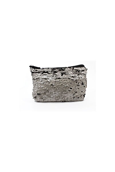 JULIANO Sequin Big Black Makeup Bag