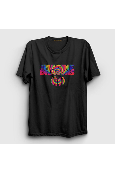 Presmono Imagine Dragons Unisex crna retro T-shirt - 82710tt