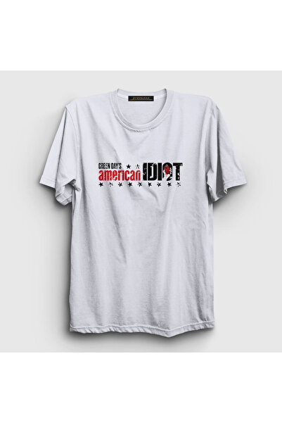 Presmono Unisex White American Idiot V2 Green Day T-shirt 55218tt