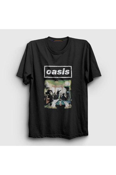 Presmono Crna unisex muzička oaza T-shirt - 513568tt