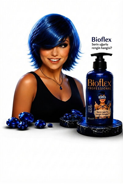 Bioflex Gece Mavisi Geçici | Renkli Krem Boya 250 ml | Amonyaksız | Hair Dye ...