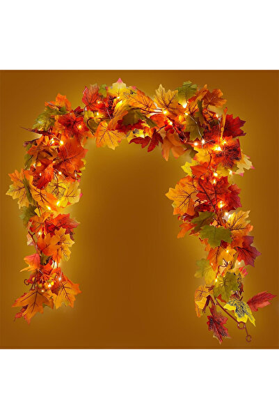 Choice1 200CM H 200CM Autumn Artificial Maple Leaf Wreath Fake Leaf Plant Vin...