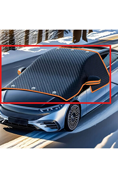 Choice Orange Magnetic & Fixed Strap Car Windshield Snow Cover - Heavy-Duty O...