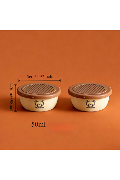 Choice1 WORTHBUY Bear Brown 2pcs 2/6pcs Mini Salad Sauce Container Outdoor Po...