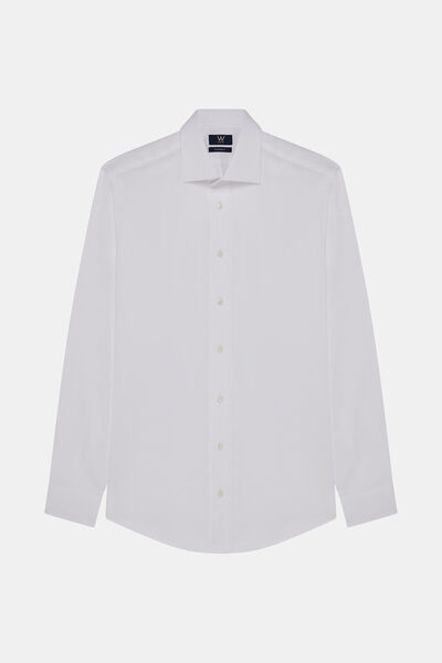 W Collection BEYAZ UZUN KOLLU CUSTOM FIT GÖMLEK