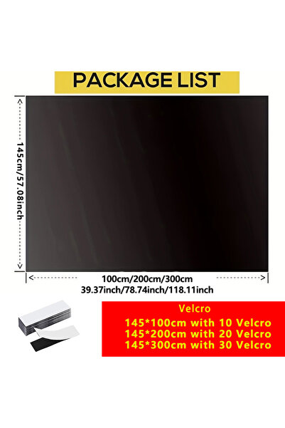 choice2 145x100cm With Velcro Tool Set 100% Blackout Window Cover Darkest Lig...