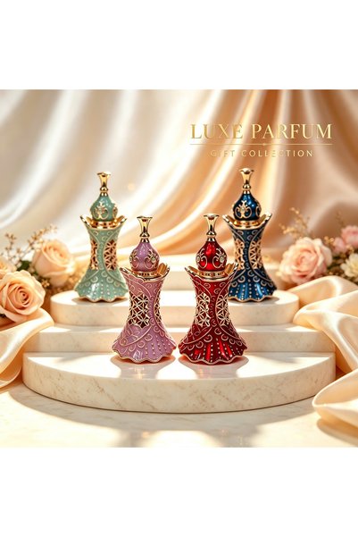 NUJET 4pcs Crystal Perfume Essential Oil Bottle 3ml D9346