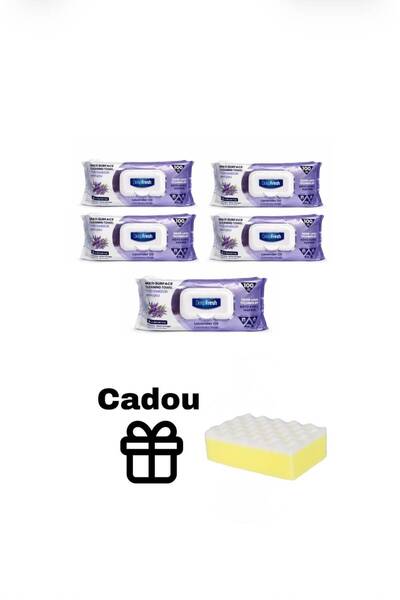 Deep Fresh Servetele umede pentru multisuprafete cu lavanda, bicarbonat si ot...