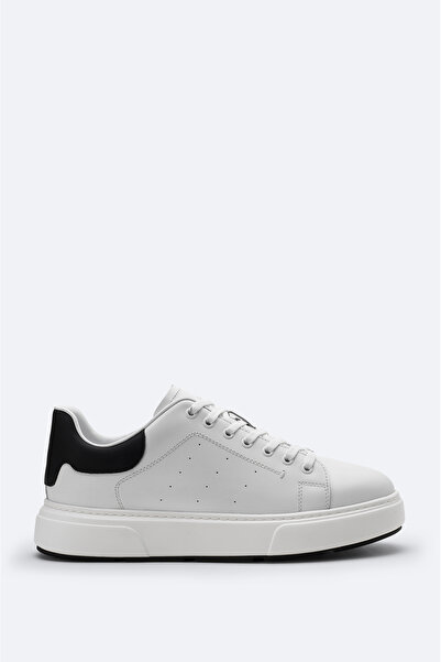 Avva Men's White 100% Leather Casual Shoes A61Y8004