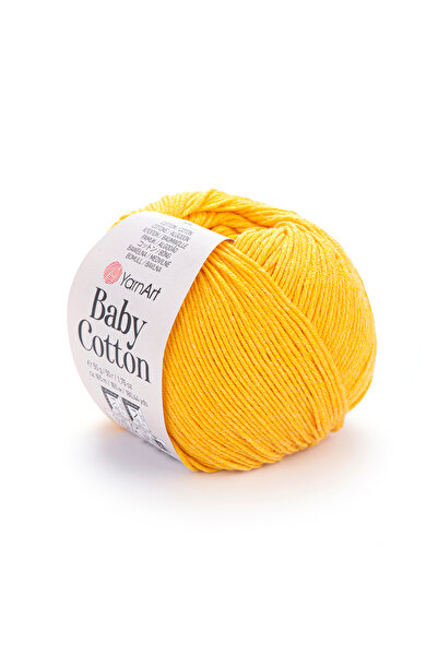 Yarnart Baby Cotton - Baby Hand Knitting Yarn Yellow-432