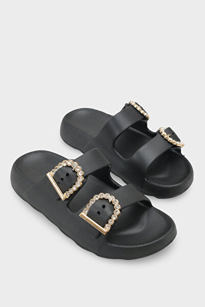 Capone Outfitters Della Eva Çift Buckled Women Slipper