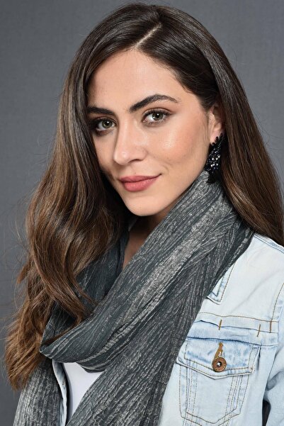 Dosimira وشاح قطني من الدنيم باللون الرمادي للجنسين