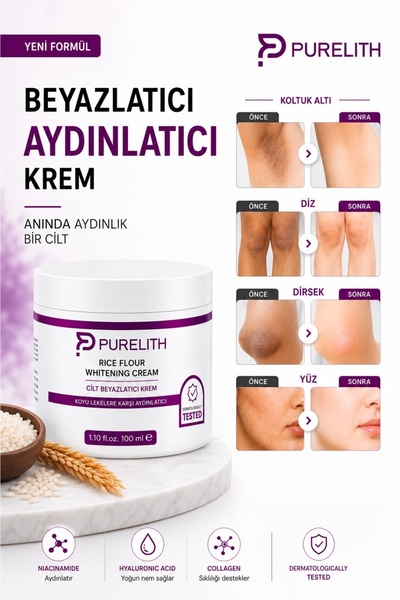 Purelith Cilt beyazlatici koltuk altı diz-dirsek ve genital bölge cilt tonu e...