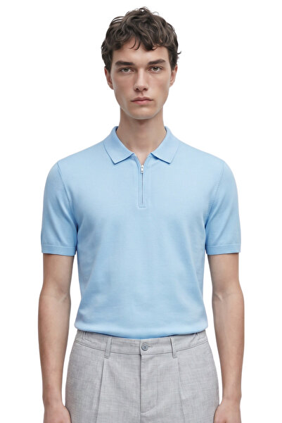 ANTHONY JACKSON Tricou polo pentru bărbați, cu fermoar, Stefano