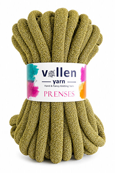 vollen yarn Prenses Chunky Glittery Polyester Νήμα για πλέξιμο στο χέρι 500 γ...