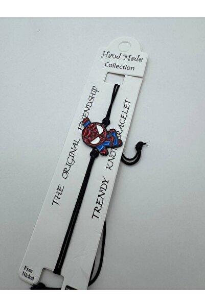 Herşey Nota Örümcek Adam Figürlü Ayarlanabilir Unisex Bileklik – Marvel Tarzı...