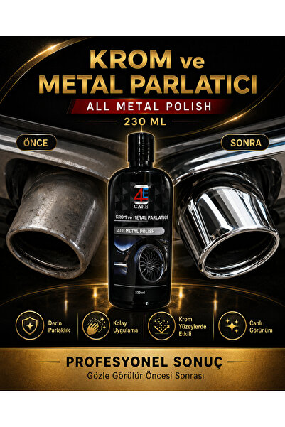 4E CARE Krom ve Metal Parlatıcı Kremi (Pasları Anında Temizler)
