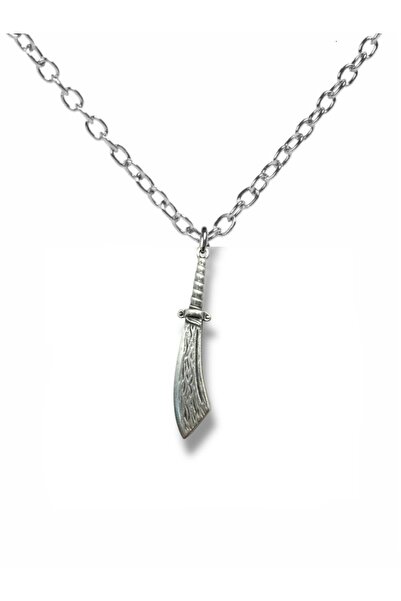 Herşey Nota Dagger Scabbard Figured Necklace – Zamak Plated Unisex Gothic Acc...