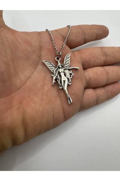 Herşey Nota Winged Woman Figured Necklace 60 cm Chain – Stylish and Meaningfu...