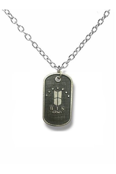 Herşey Nota Bts Suga Imprint Necklace – K-Pop Group Member Themed Unisex Meta...
