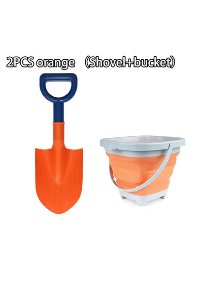 Choice 2pcs orange 1/2PCS Children Beach Shovel or with Folding Bucket Kid Sa...