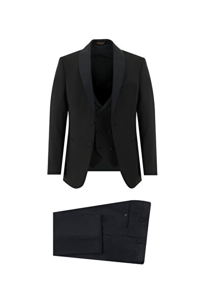 Abdullah Kiğılı 7 Drop Slim Fit Slim Fit Shawl Collar Vest Tuxedo & Groom Suit