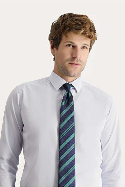 Kiğılı Uzun Kol Slim Fit Dar Kesim Non Iron Pamuklu Gömlek