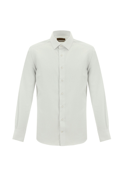 Abdullah Kiğılı Long Sleeve Slim Fit Slim Fit Non Iron Satin Classic Cotton S...
