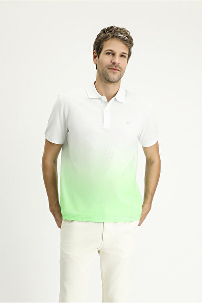 Kiğılı Regular Fit Patterned Embroidered Cotton Polo Neck T-Shirt