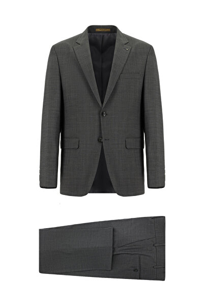 Abdullah Kiğılı 4 Drop Relaxed Fit Comfortable Cut Italian Patterned Wool Suit