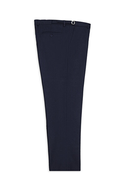 Kiğılı 4 Drop Relaxed Fit Comfortable Cut Buckle Wool Flannel Classic Trousers