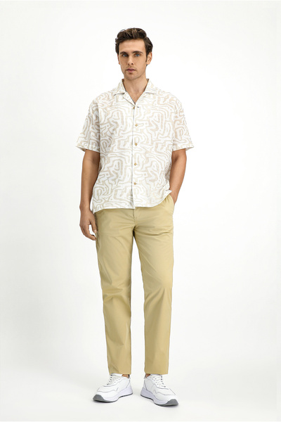 Kiğılı Pantaloni din Lycra Canvas / Chino cu croială standard