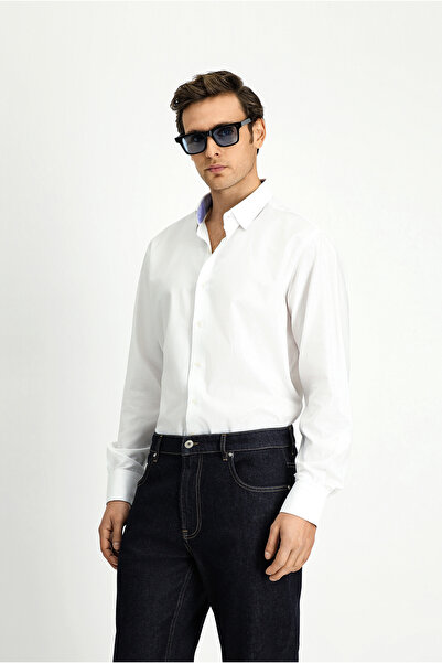 Kiğılı Long Sleeve Classic Patterned Cotton Shirt