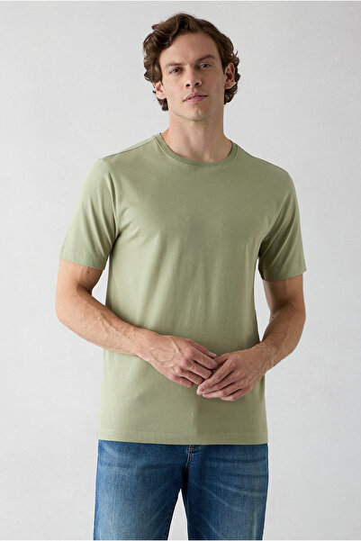 Kiğılı Crew Neck Regular Fit 100% Cotton Single Jersey Basic T-Shirt