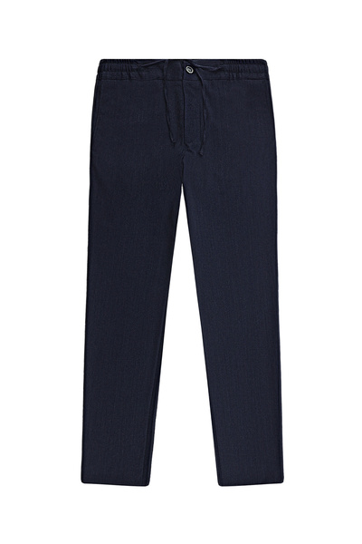 Abdullah Kiğılı 7 Drop Super Slim Fit Παντελόνι από μαλλί με ελαστική μέση κα...