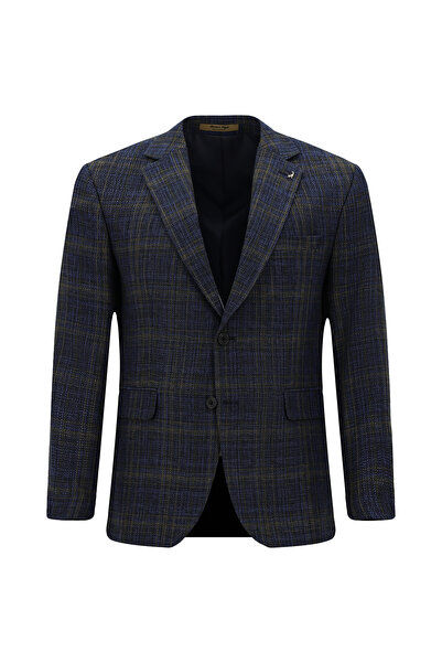 Abdullah Kiğılı 4 Drop Relaxed Fit Comfortable Cut Classic Plaid Wool Pack Ja...