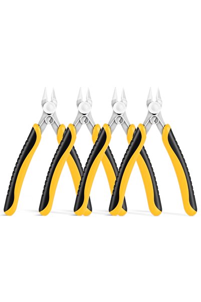 choice2 4PCS 5 Inch Stainless Steel Wire Cutter Micro Flush Cutters, Precisio...