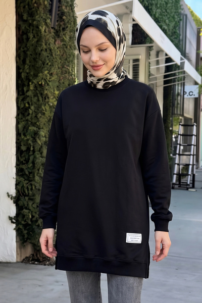 InStyle Λεπτομέρεια ετικέτας Βασικό μαύρο τουνίκ