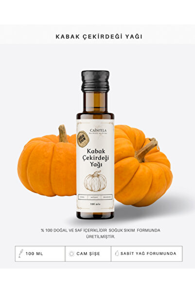 caintela Kabak Çekirdeği Yağı 100 ml %100 Doğal Bitkisel Yağ Katkısız Vegan