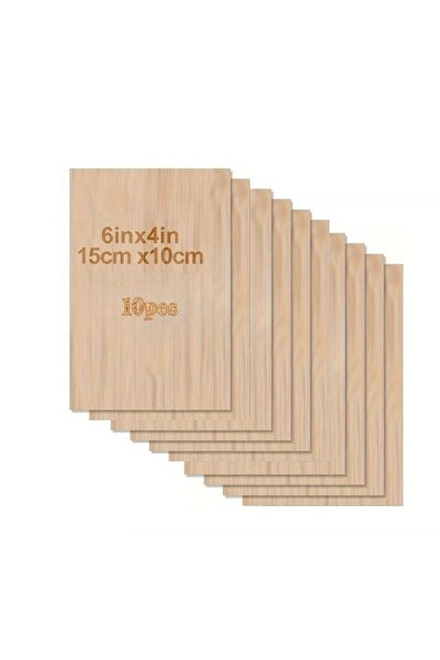 Choice3 10pcs 4Pcs/8pcs/15Pcs 6X4in/15X10cm Rectangle Unfinished Wood Sheets ...