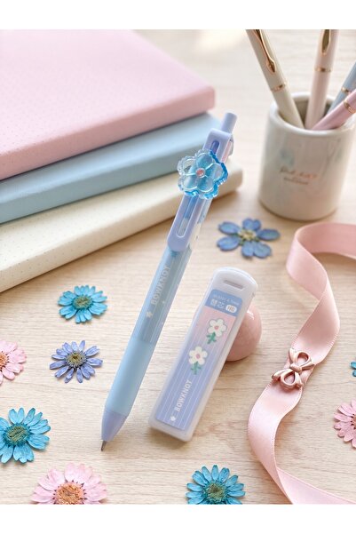 GLOWILLA Pinterest Sevimli Figürlü Pastel Renkli 0.7 mm Uçlu Kalem ve Yedek U...