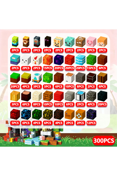 Choice26 Nether Portal-300pcs Magnetic Building Blocks Mine World Magnetic Fo...