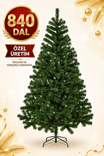 Begin Power 210 Cm Yılbaşı Ağacı 1. Sınıf 840 Gür Dallı Metal Gövde Metal Ayak