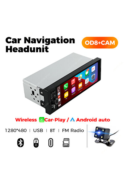 Choice OD8-CAM003 Universal 1 Din Car Stereo 6.86Inch HD Touch Screen Car Mul...