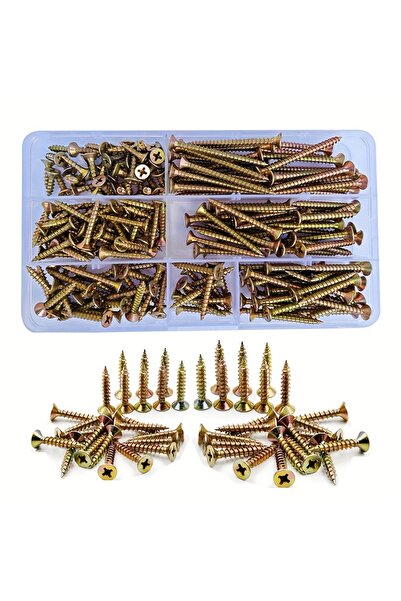 Choice 210pcs M4 Flat Head Self-Tapping Screw Combination Kit, Cross Screw Se...