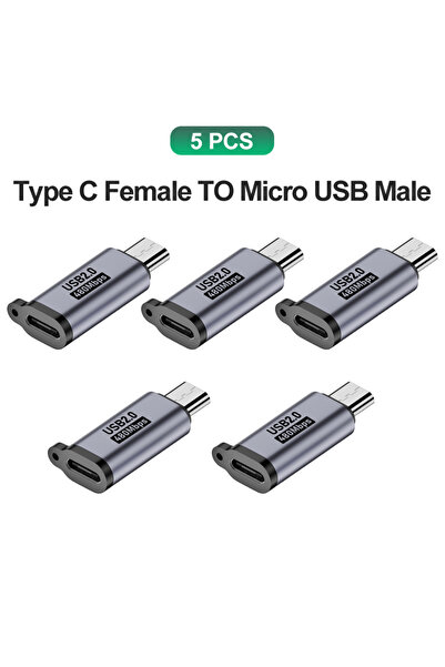 Choice 5x C to MicroUSB USB Type-C Adapter Type C To Micro USB Male To USB C ...